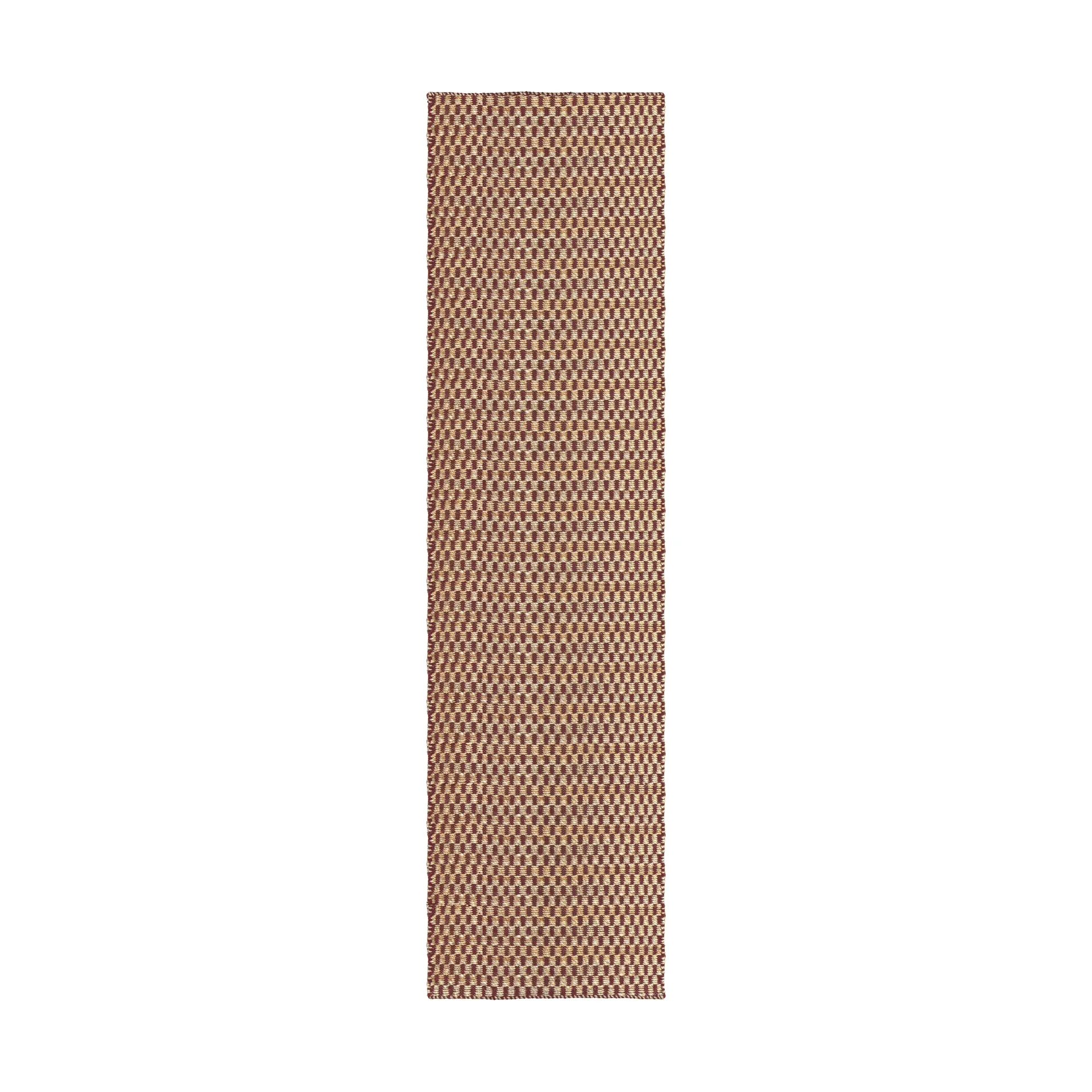 Barley χειροποίητο χαλί από γιούτα, Burgundy, 75x240 εκ. Layered