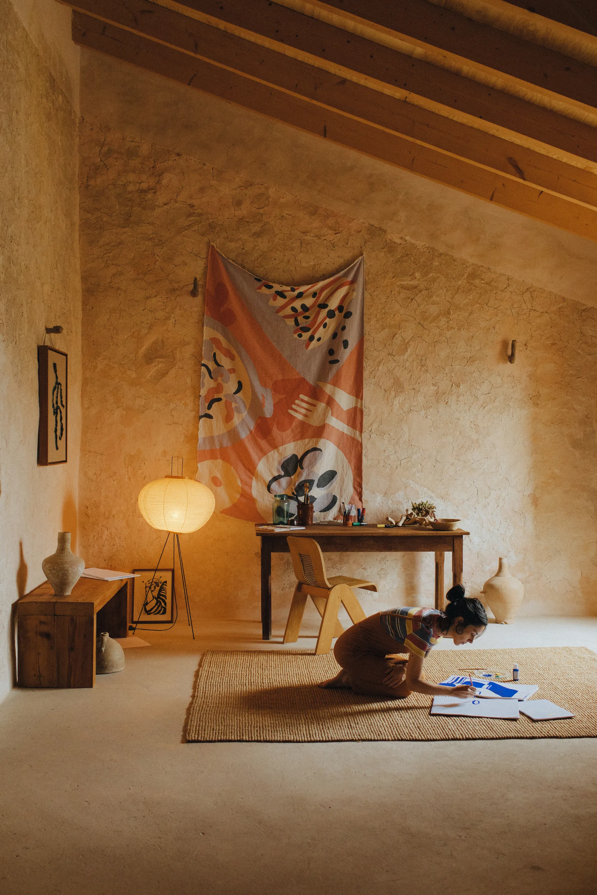 Boqueron βαμβακερό ριχτάρι 130x220 εκ., Κόκκινο Layered