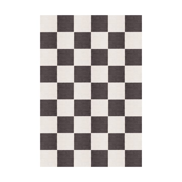 Μάλλινο χαλί Chess  - Black and white, 180x270 cm - Layered