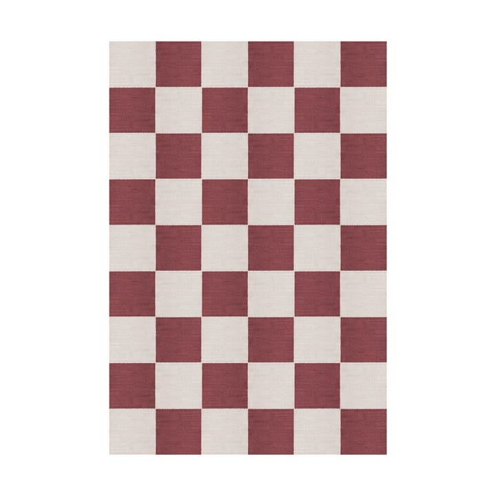 Μάλλινο χαλί Chess  - Burgundy, 140x200 cm - Layered