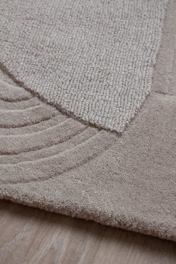 Circular μάλλινο χαλί 180x270 cm - Ανοιχτόχρωμο πλιγούρι βρώμης - Layered