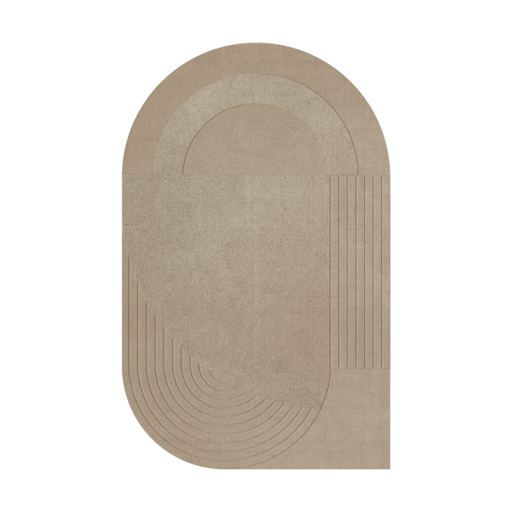 Circular μάλλινο χαλί 220x350 cm - Sand - Layered