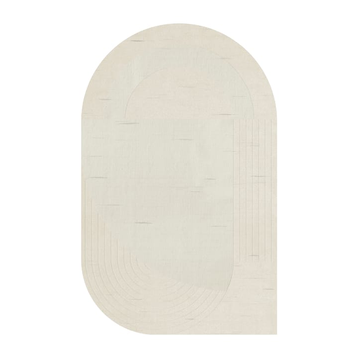 Circular μάλλινο χαλί 220x350 cm - Λευκό των οστών - Layered