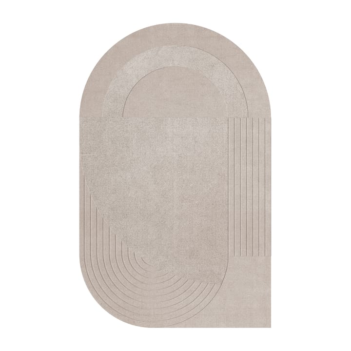 Circular μάλλινο χαλί 220x350 cm - Ανοιχτόχρωμο πλιγούρι βρώμης - Layered