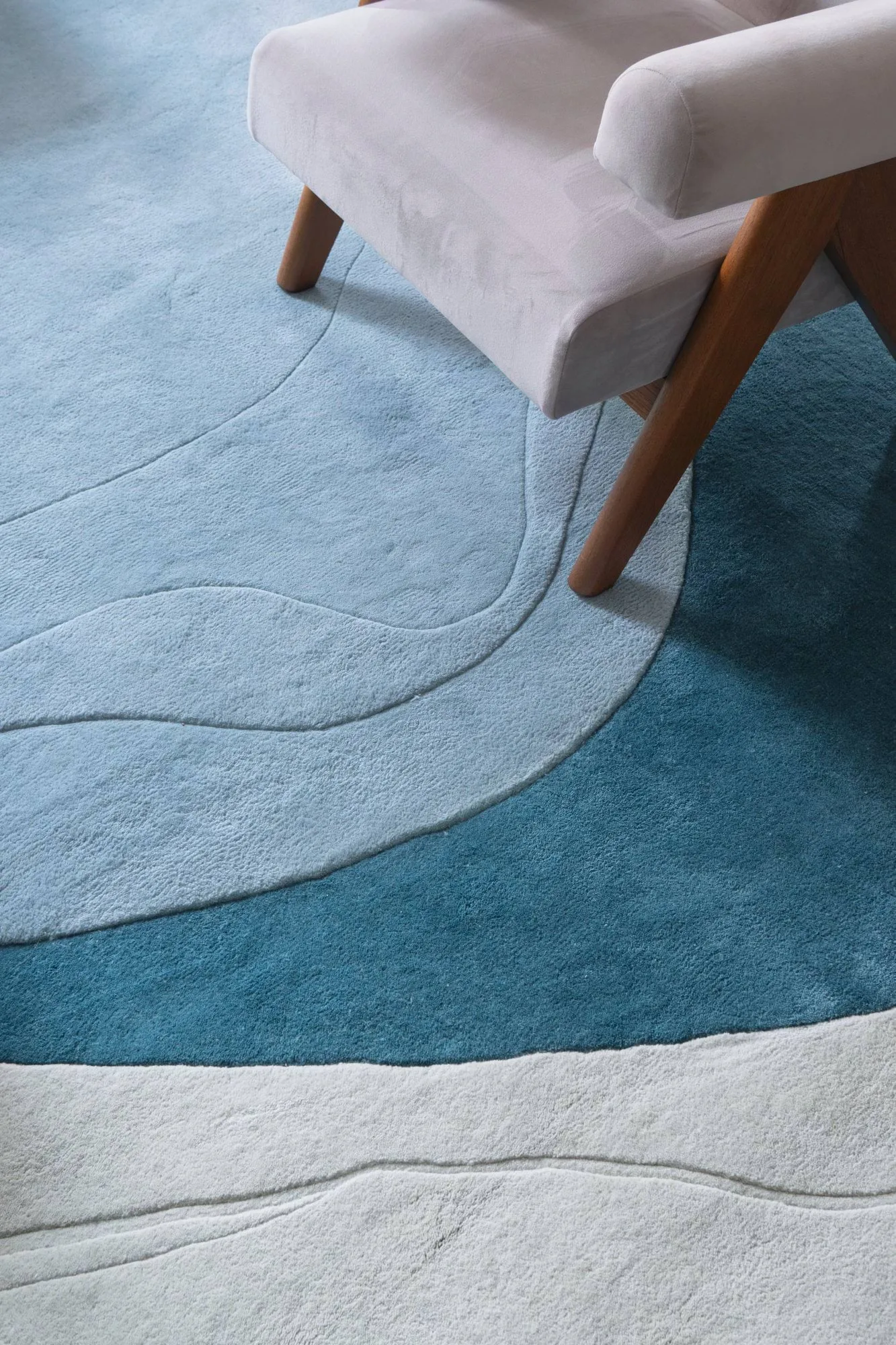 Erik Bratsberg Lozza μάλλινο χαλί, Teal, 270x350 εκ. Layered