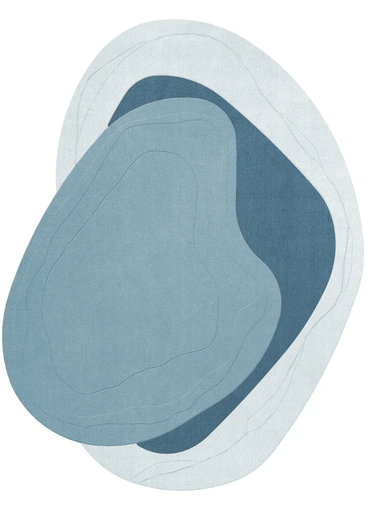 Erik Bratsberg Lozza μάλλινο χαλί - Teal, 300x400 εκ. - Layered