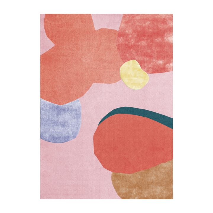 Flower Field μάλλινο χαλί 160x230 cm, Ροζ Layered
