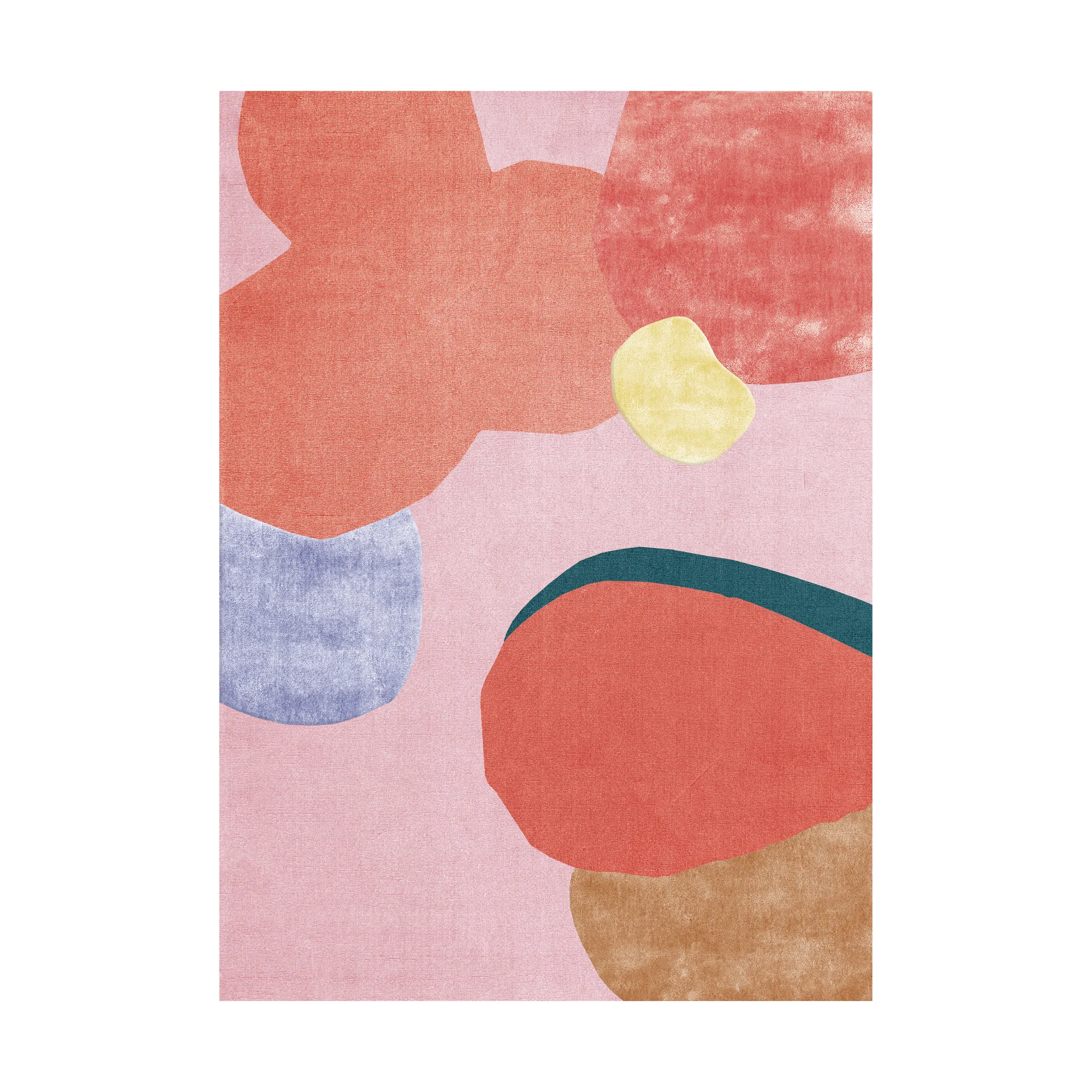 Μάλλινο χαλί Flower Field 200x300 cm, Pink Layered