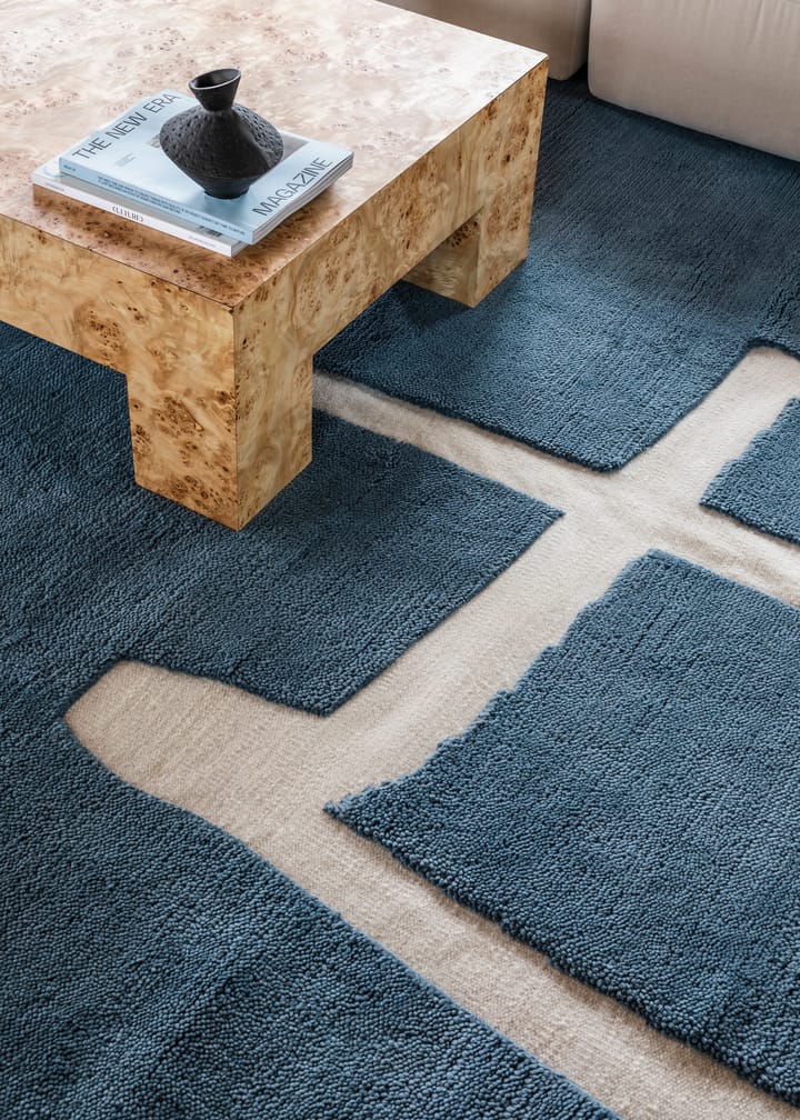 Μάλλινο χαλί Gotland Klint, Cornflower blue 250x350 εκ Layered