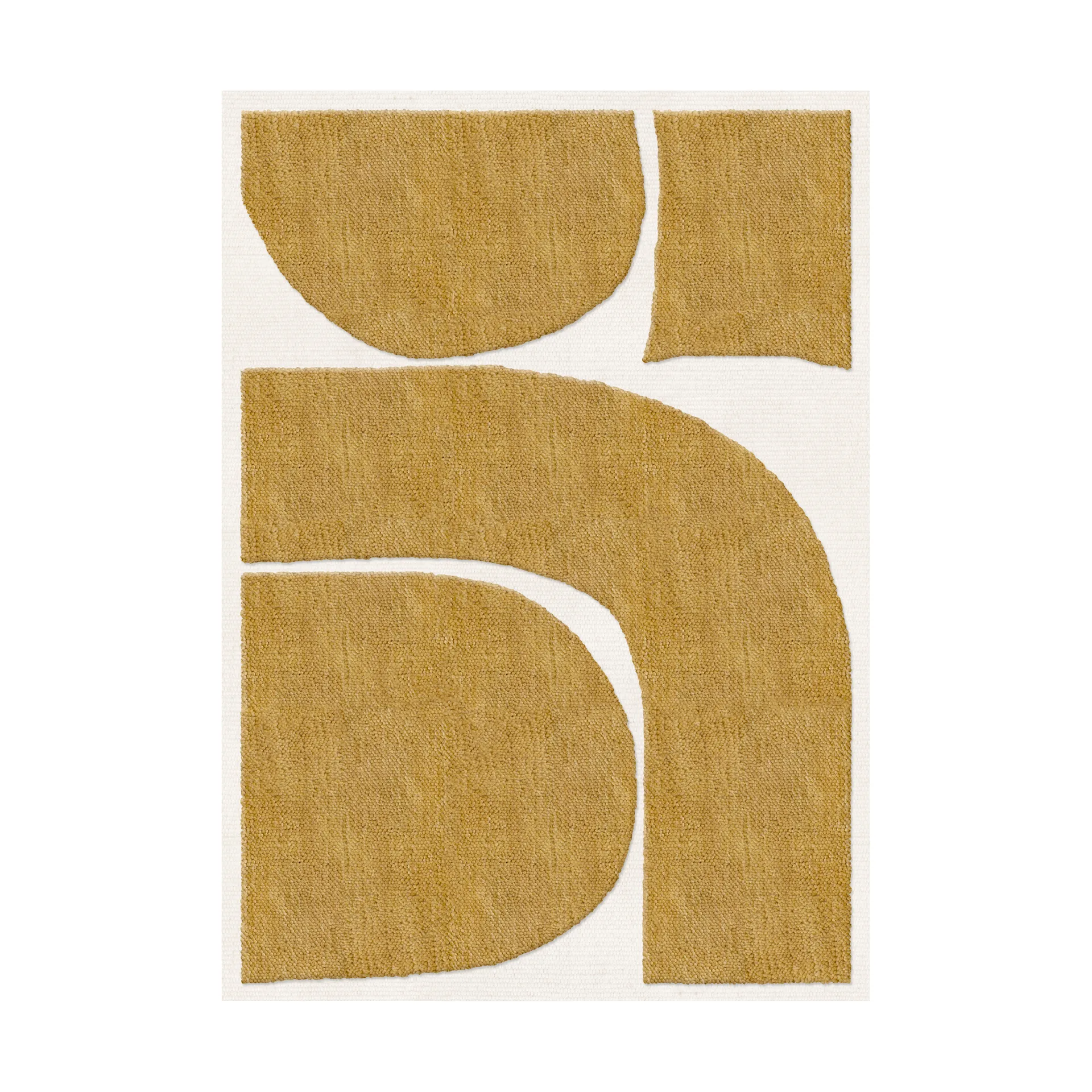 Μάλλινο χαλί Gotland Klint, Sunflower yellow 300x400 εκ Layered