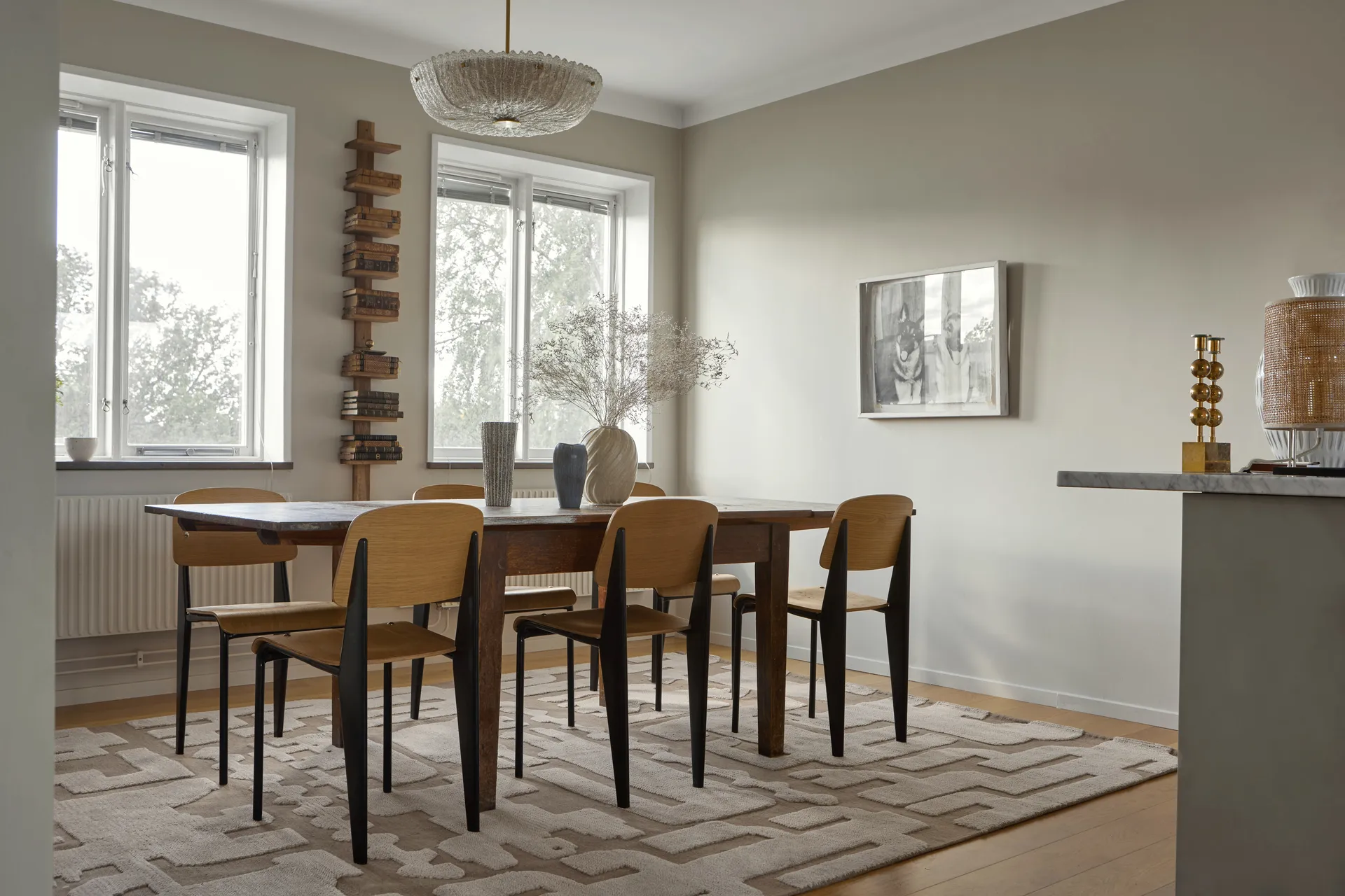 Μάλλινο χαλί, Gunnel, Stig Lindberg, Καφέ του καρυδιού. 180x270 εκ Layered