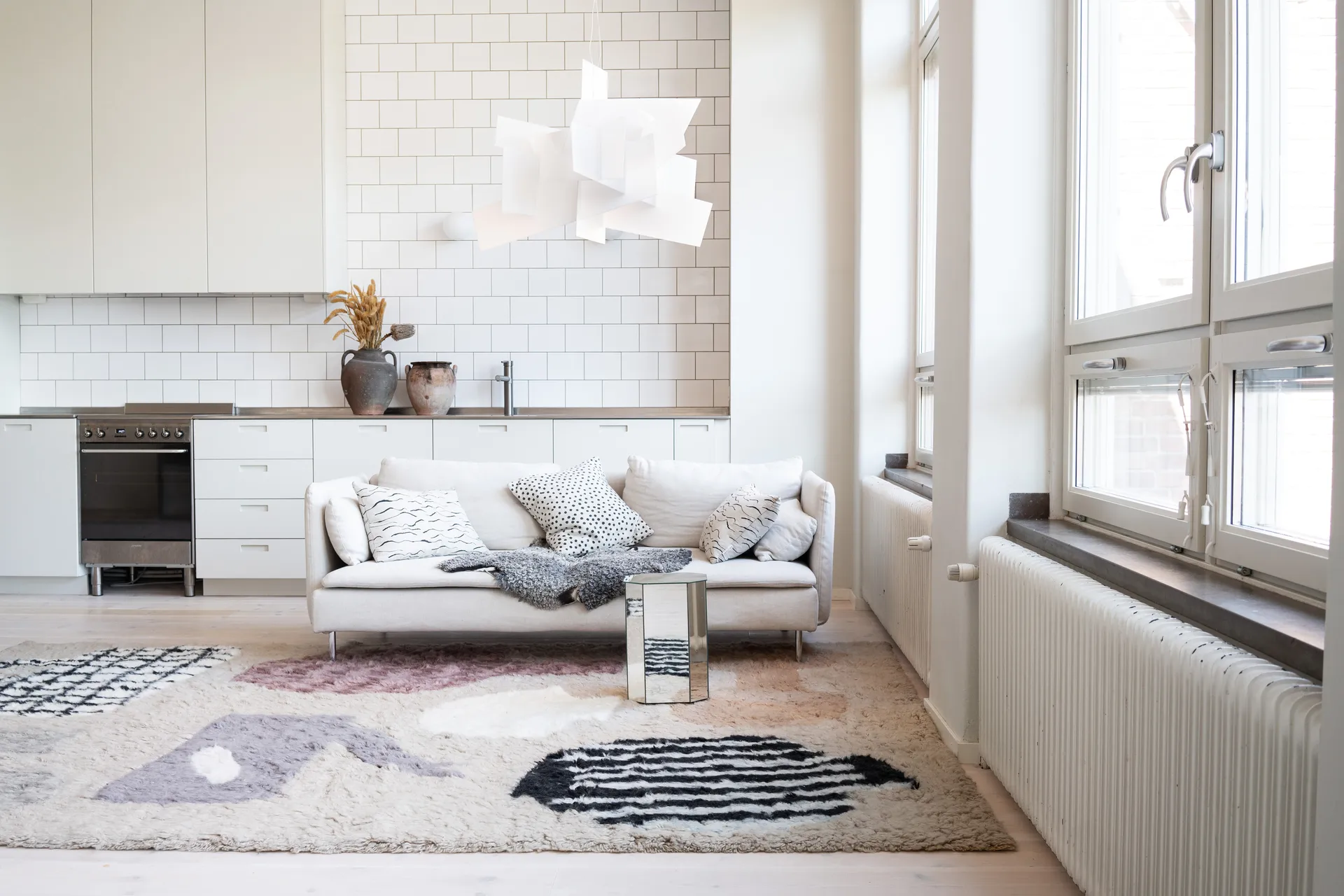 Μάλλινο χαλί, Picnic, Μπεζ. 250x350 εκ Layered