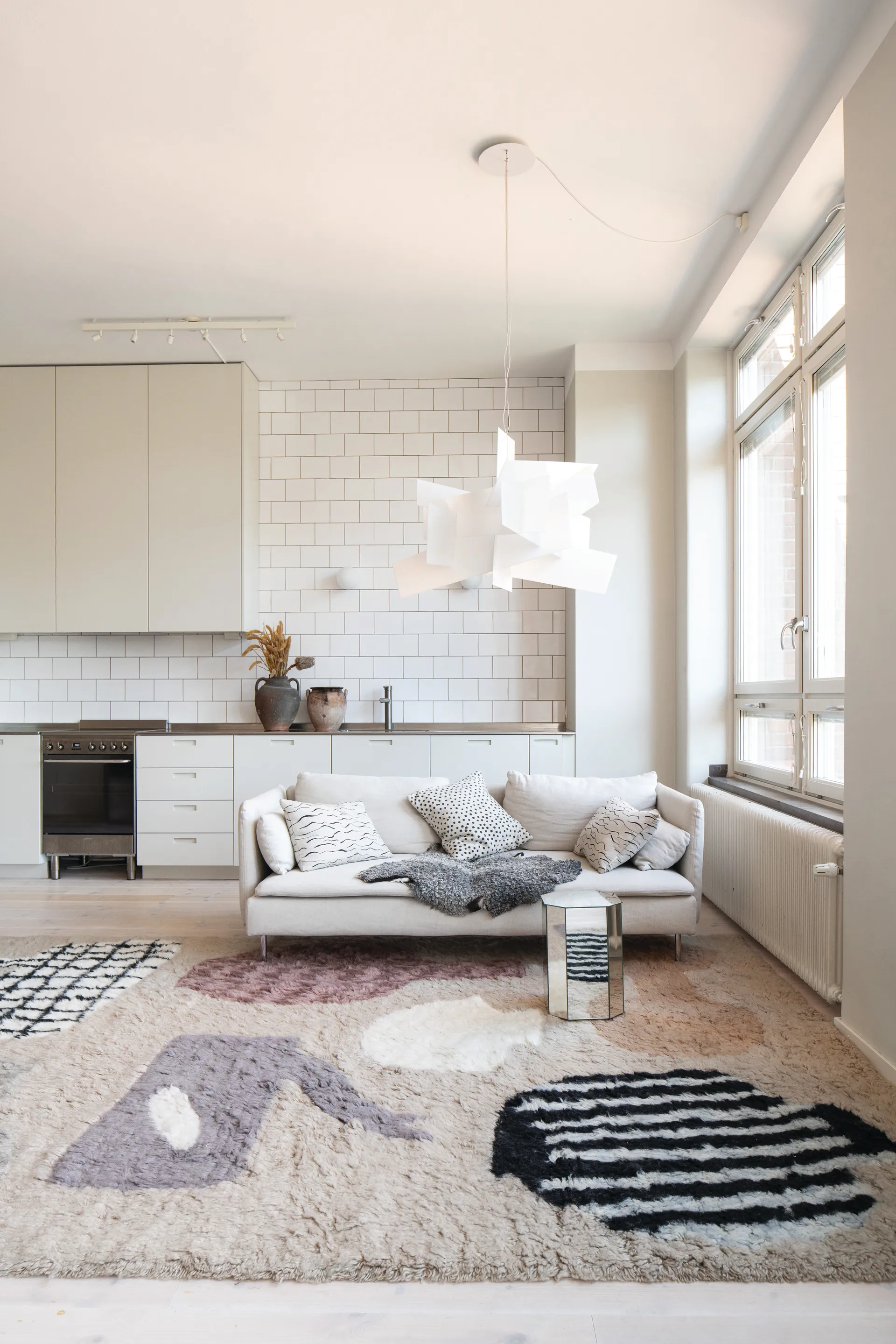 Μάλλινο χαλί, Picnic, Μπεζ. 250x350 εκ Layered