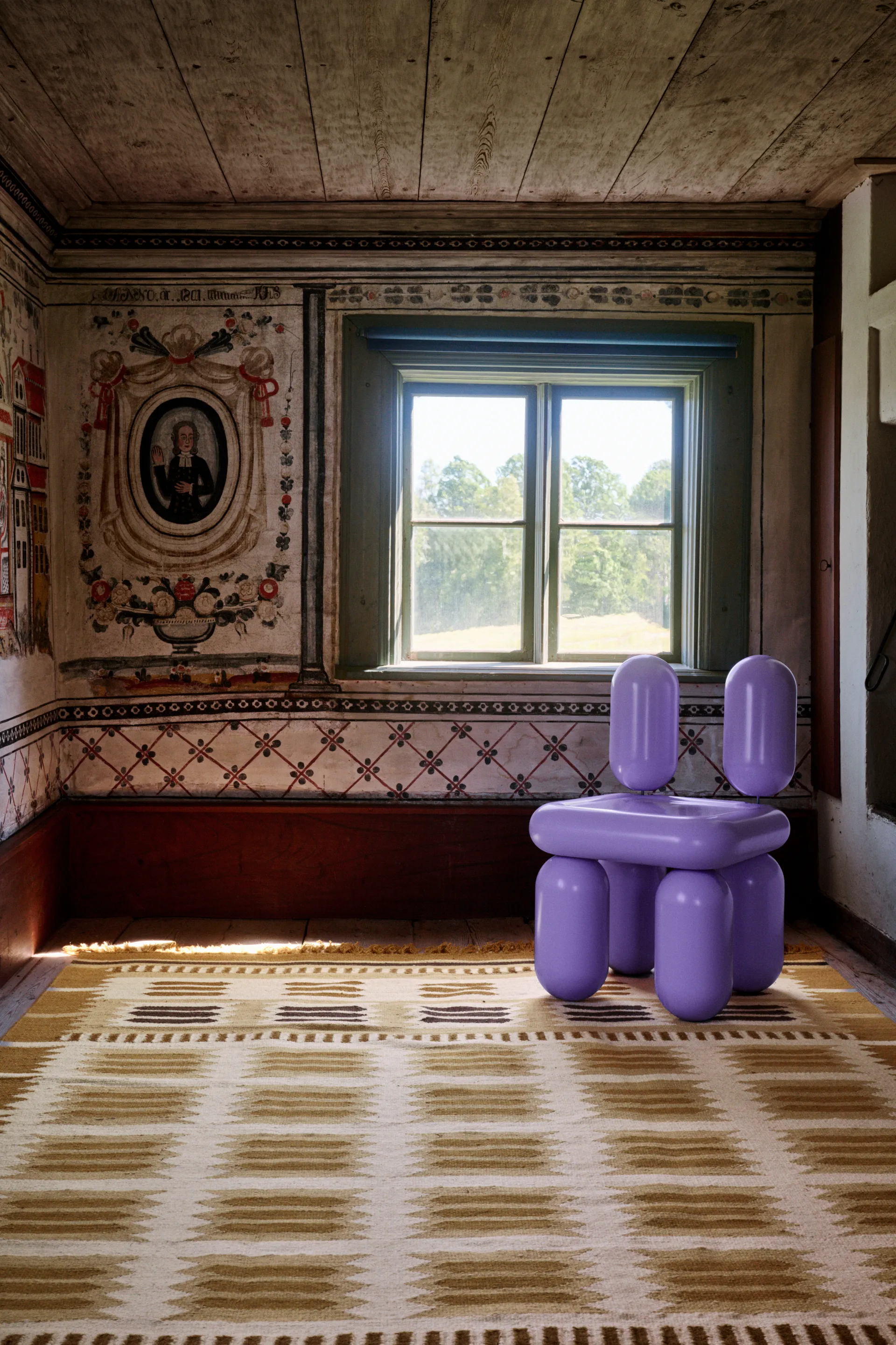 Röllakan Hilma μάλλινο χαλί, Marigold, 200x300 cm Layered