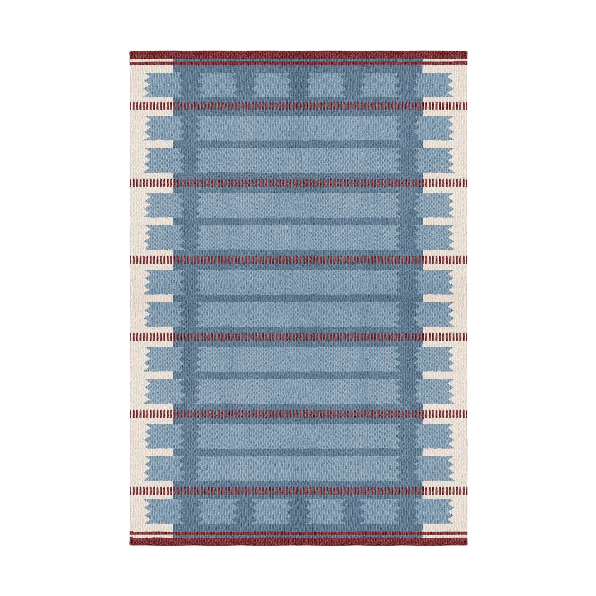 Röllakan Iris μάλλινο χαλί, Petrol, 180x270 cm Layered