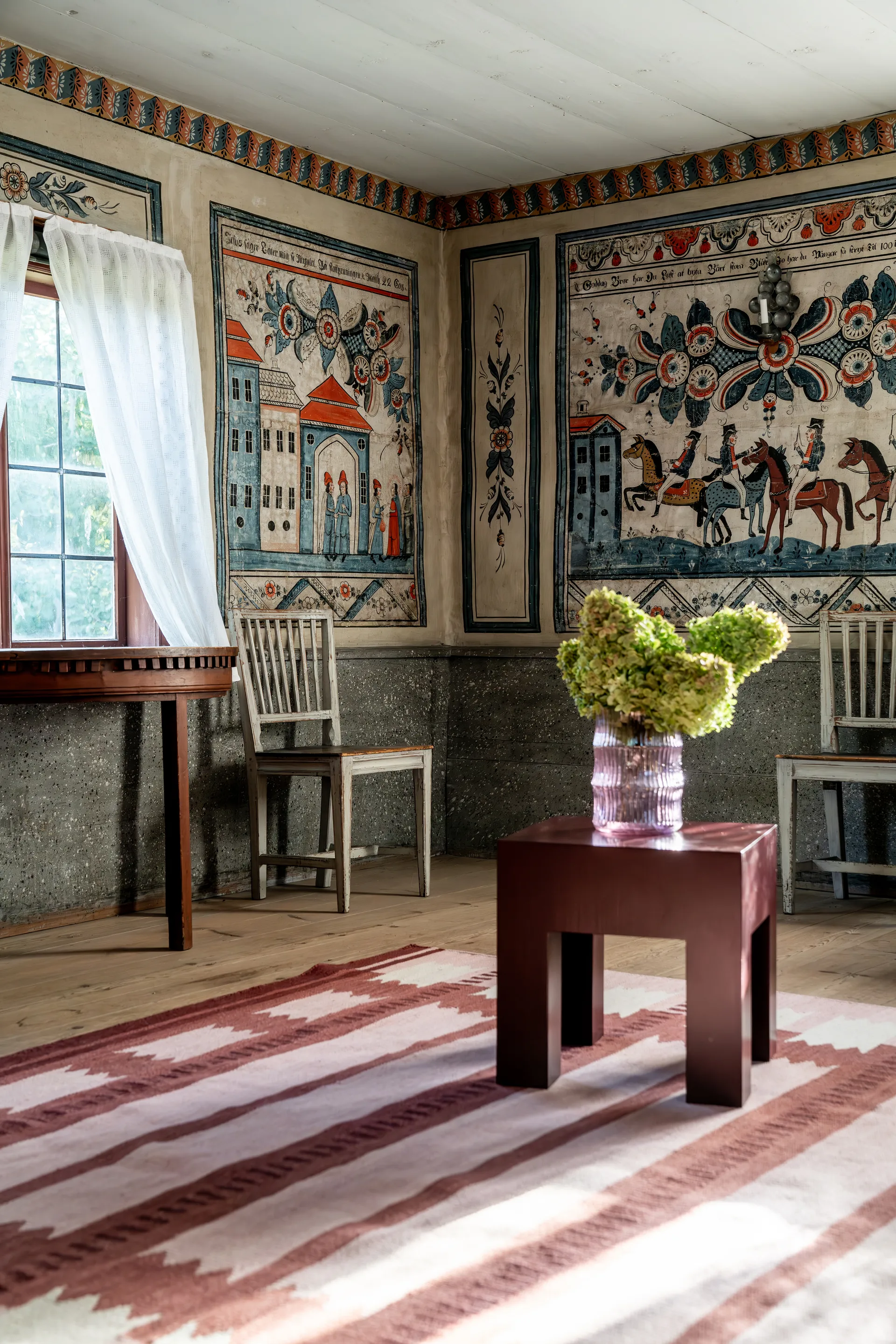 Röllakan Iris μάλλινο χαλί, Rasberry, 200x300 cm Layered