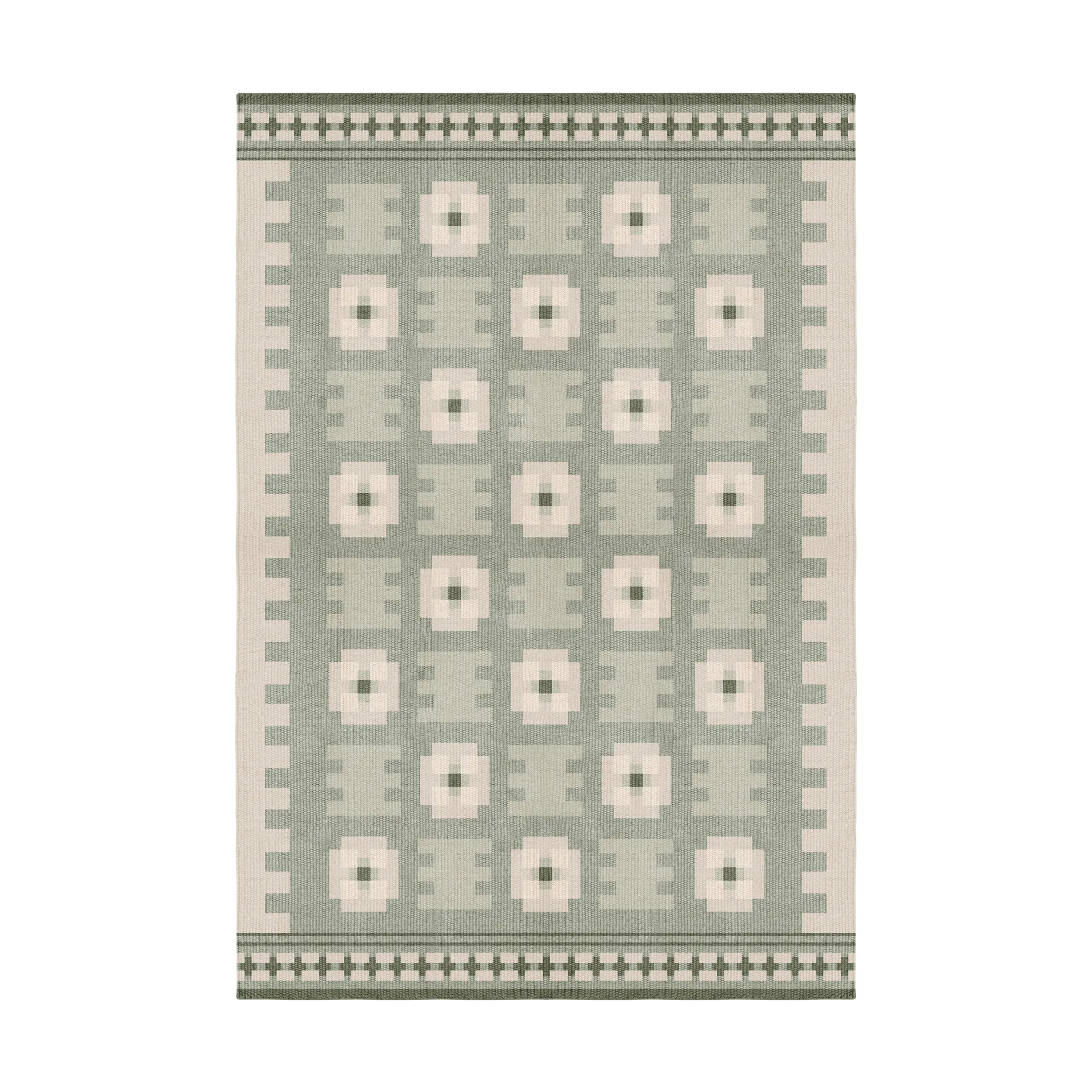 Röllakan Selma μάλλινο χαλί, Sage, 180x270 cm Layered