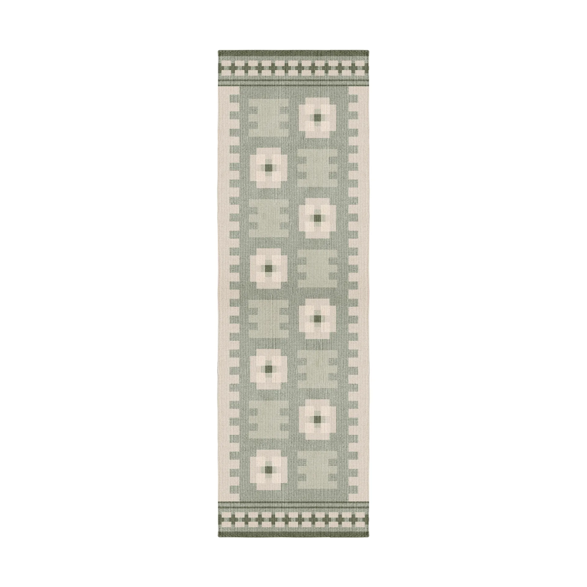 Röllakan Selma μάλλινο χαλί, Sage, 80x300 cm Layered