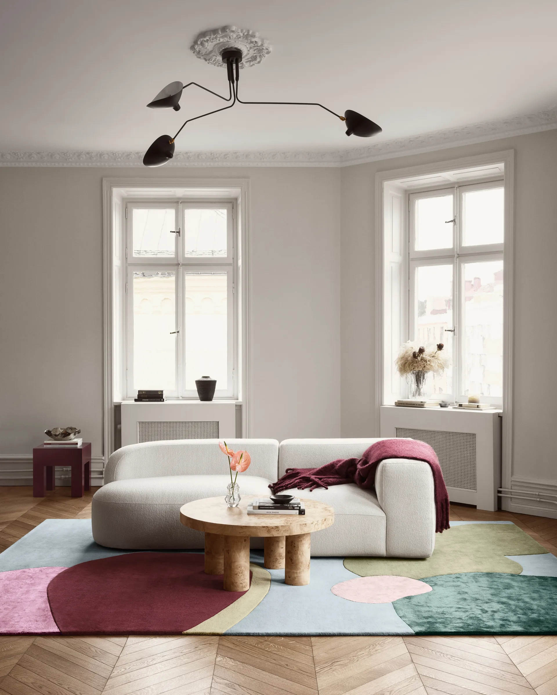 Μάλλινο χαλί Sleeping Flower, 200x300 cm Layered