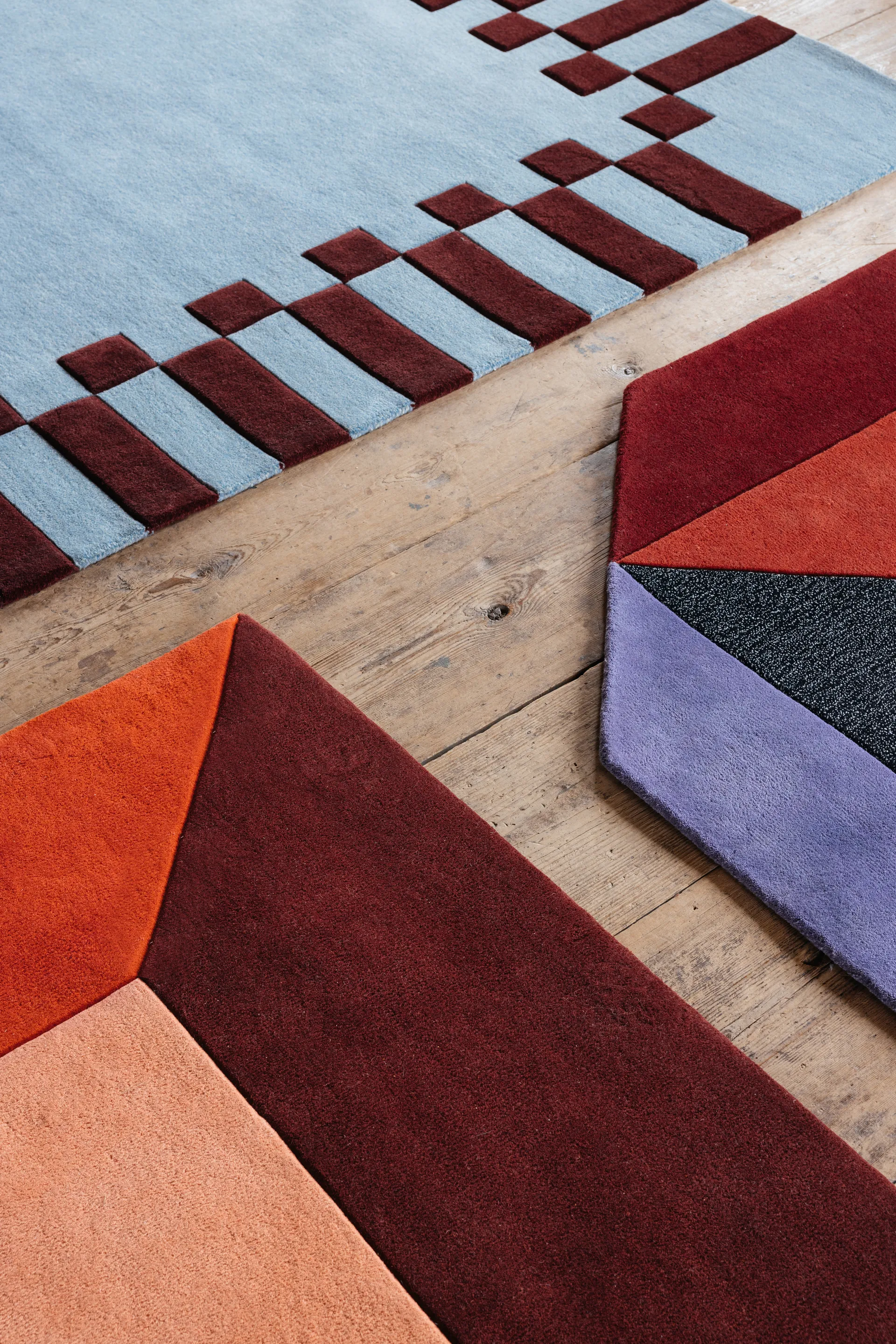 Μάλλινο χαλί Teklan box, Corals, 250x350 cm Layered