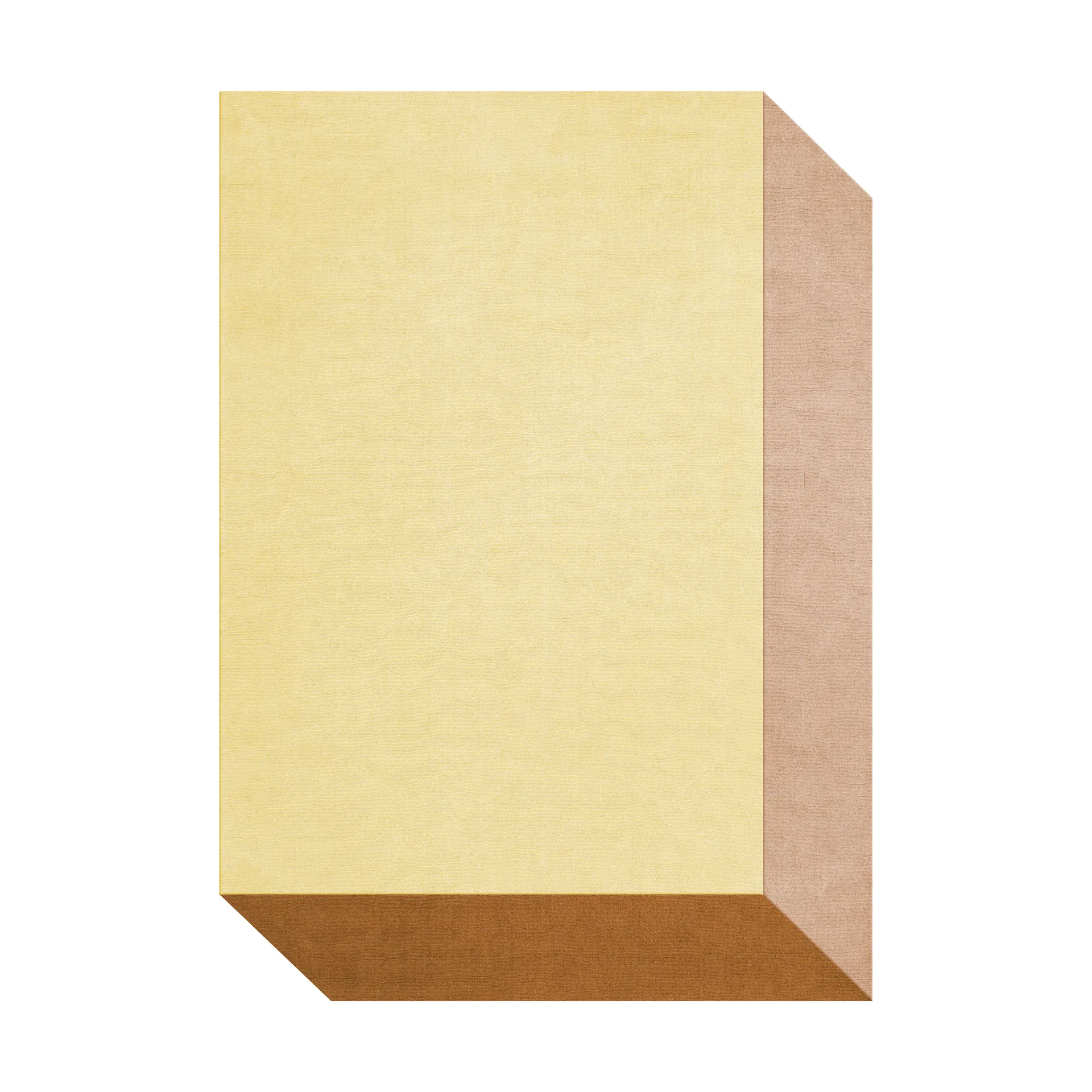 Μάλλινο χαλί Teklan box, Yellows, 250x350 cm Layered