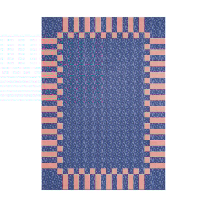 Μάλλινο χαλί Teklan frame - Cobalt salmon, 200x300 cm - Layered