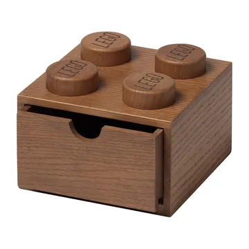 LEGO ξύλινο συρτάρι γραφείου 4 - Σκούρα βερνικωμένη δρυς - Lego