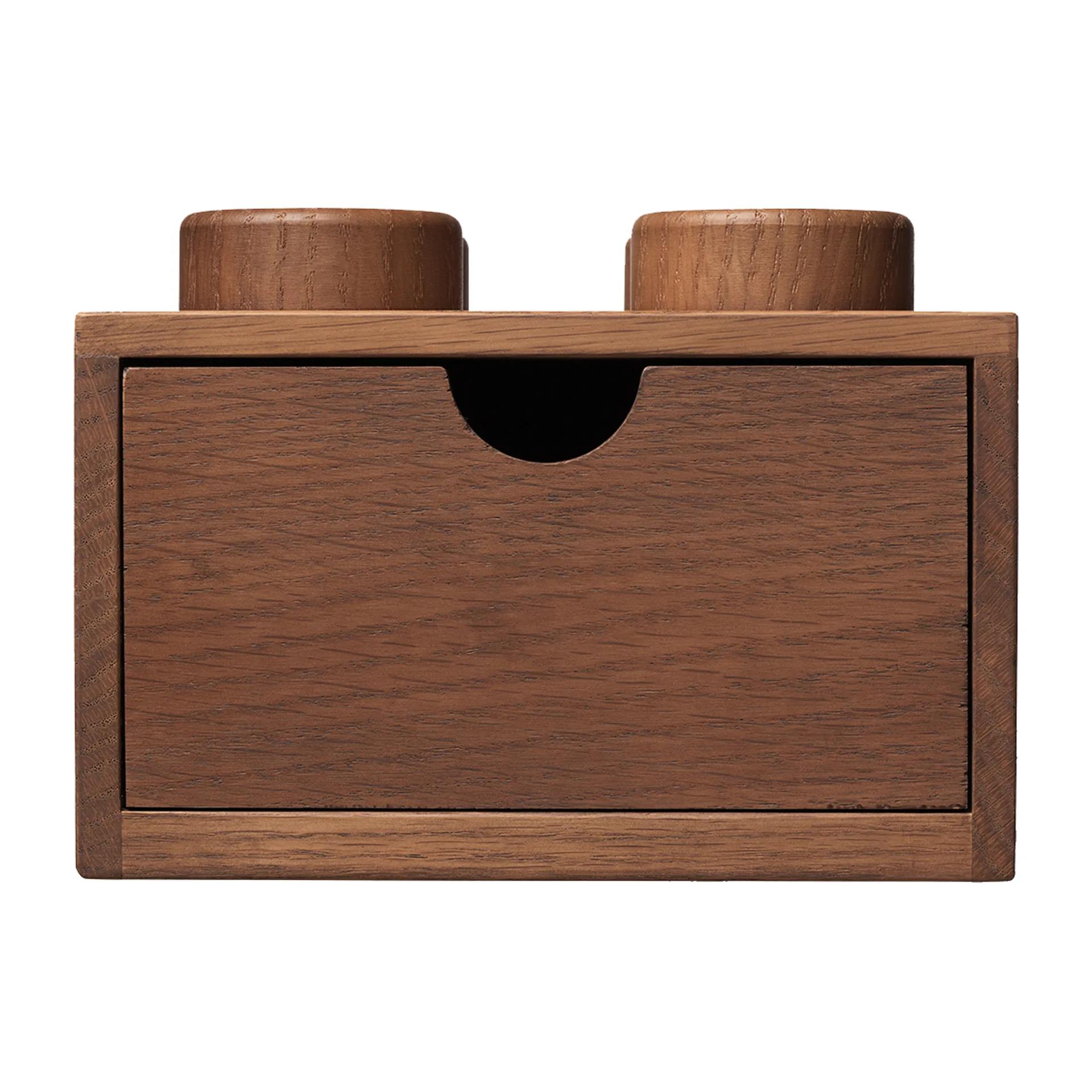 LEGO ξύλινο συρτάρι γραφείου 4, Σκούρα βερνικωμένη δρυς Lego