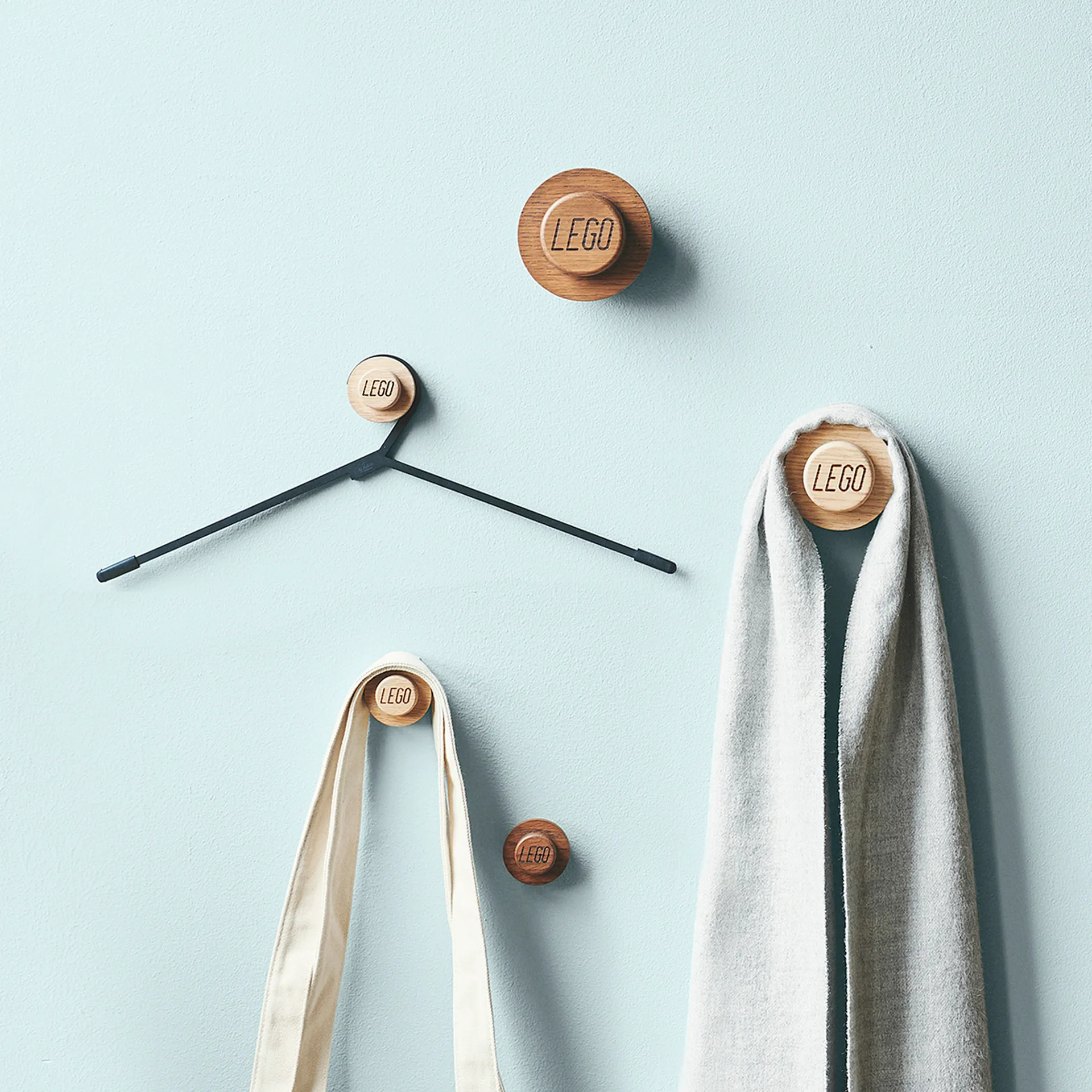 LEGO ξύλινο σετ κρεμάστας, Σκούρα βερνικωμένη δρυς Lego