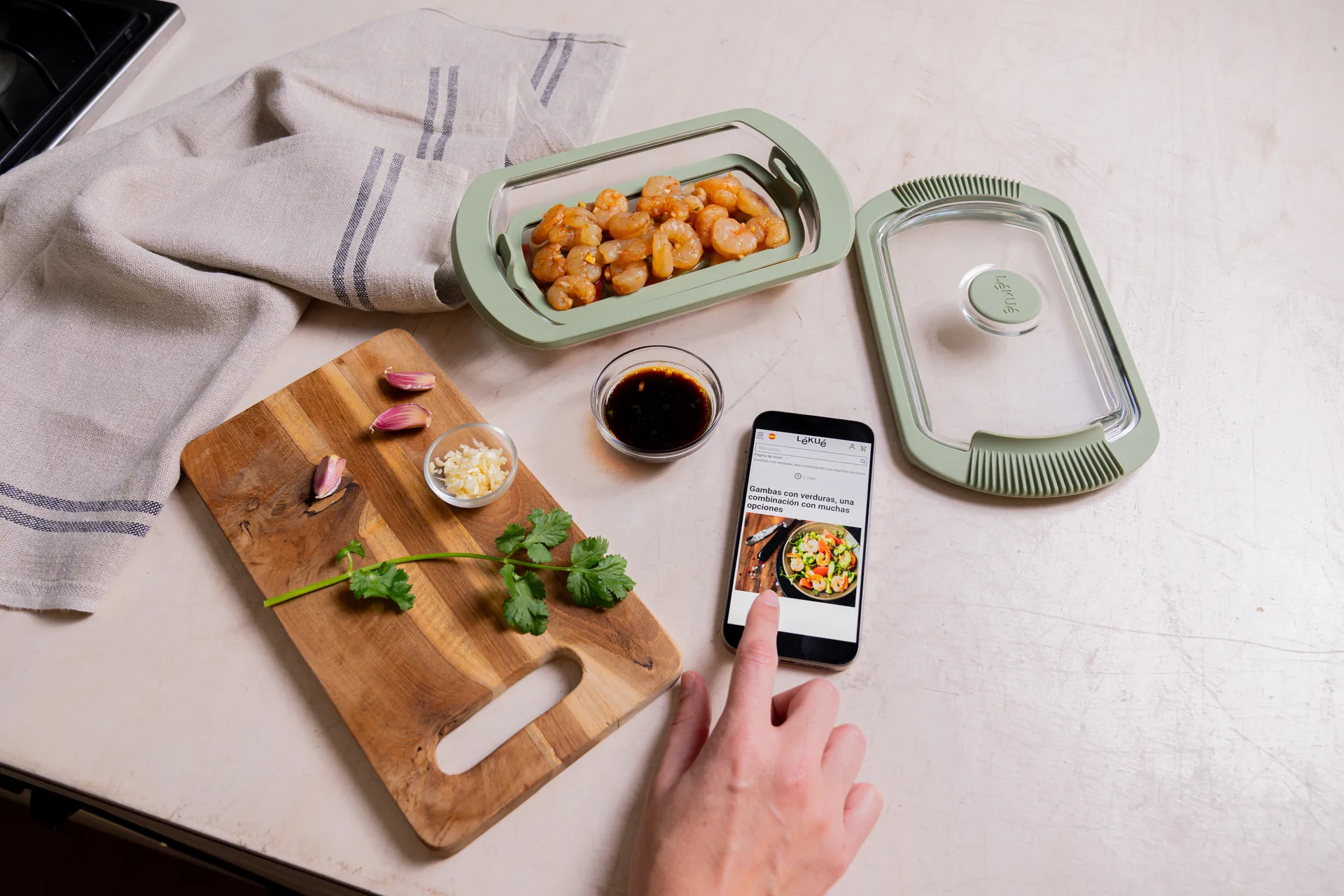 Lékué ατμομάγειρας, Διάφανο, γυαλί, 2-τεμ. Lékué