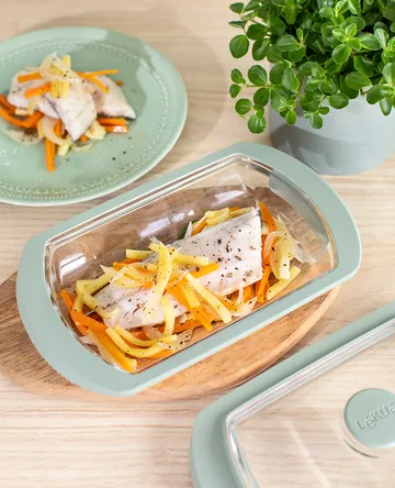 Lékué ατμομάγειρας - Διάφανο, γυαλί, 2-τεμ. - Lékué