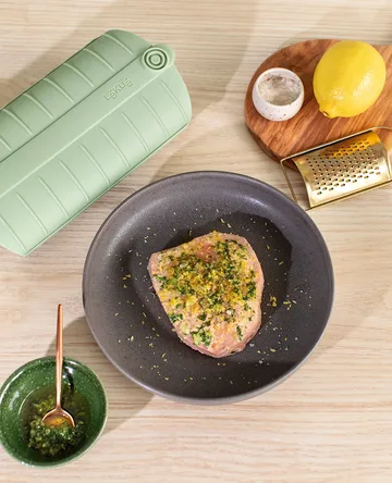 Lékué ατμομάγειρας - Πράσινο, με δίσκο, σετ 2 τεμαχίων - Lékué