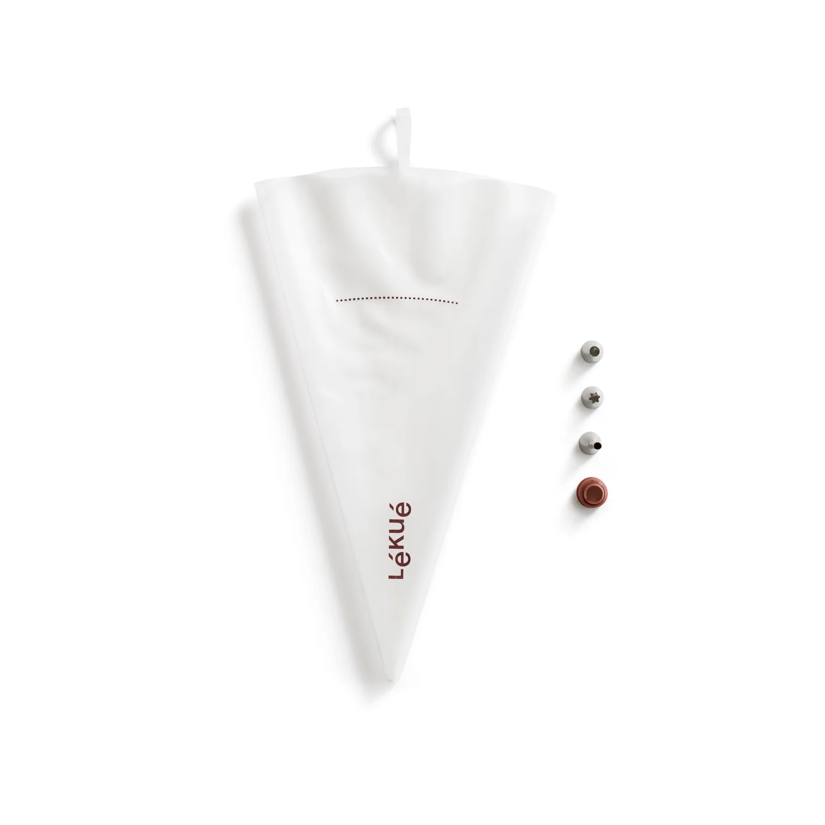 Επαναχρησιμοποιούμενη σακούλα ζαχαροπλαστικής Lékué με 3 στόμια, Διαφανές Lékué