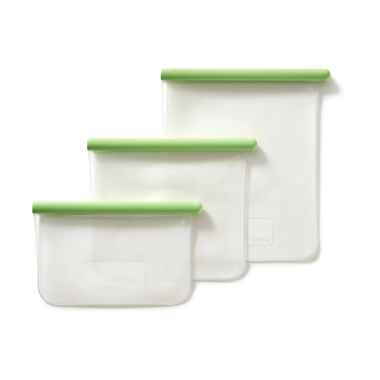 Lékué επίπεδη επαναχρησιμοποιήσιμη σακούλα 3 τεμάχια, Πράσινο Lékué