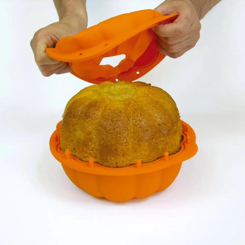 Lékué φόρμα σιλικόνης 3D Halloween κολοκύθα, Πορτοκαλί Lékué