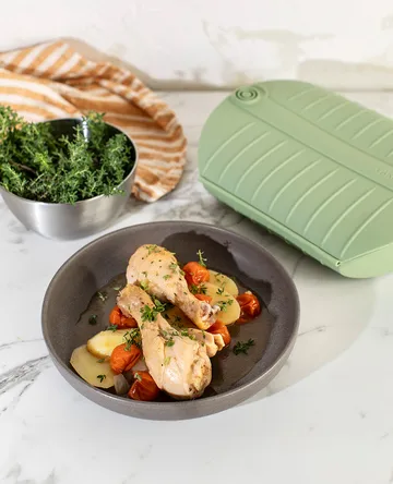 Lékué ατμομάγειρας - Πράσινο, με δίσκο, σετ 4 τεμαχίων - Lékué