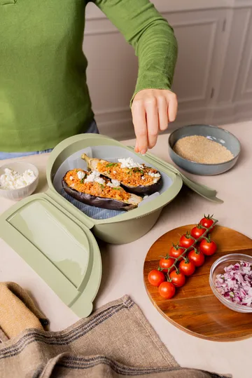 Lékué ατμομάγειρας - Πράσινο, μεγάλο, σετ 4 τεμαχίων - Lékué