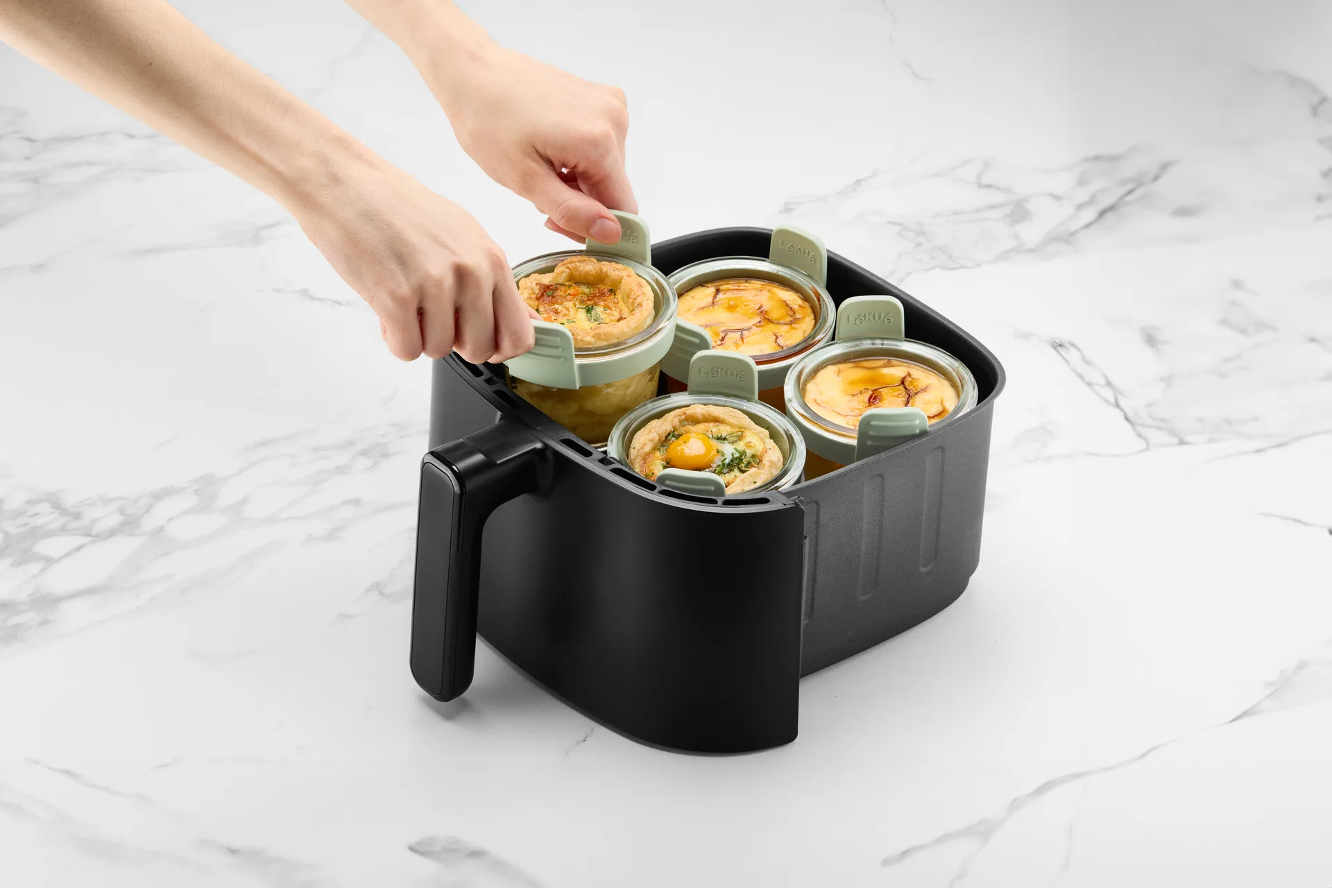 Lékué Air fryer γυάλινο ποτήρι mini 4-pack, Διαφανές Lékué