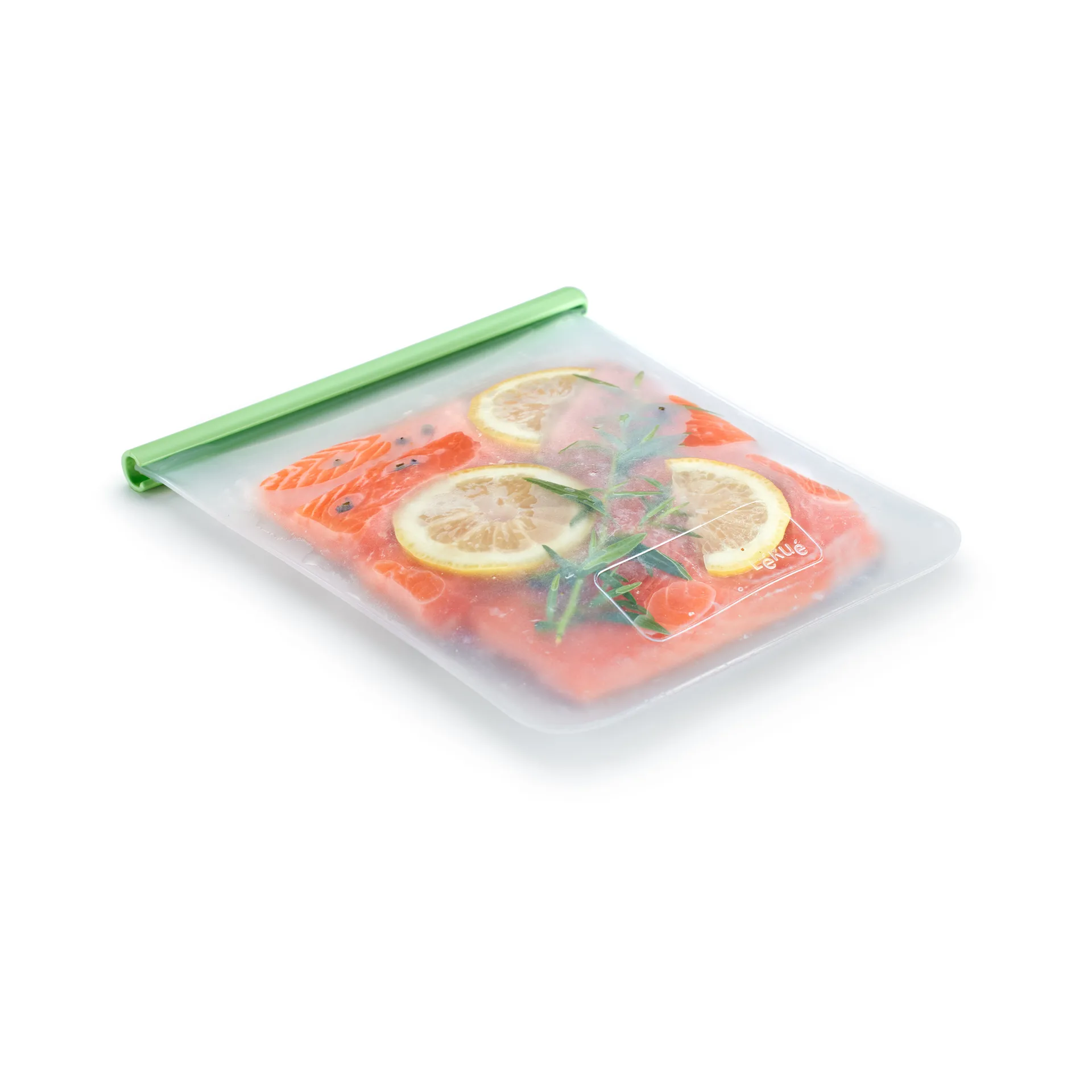 Lékué επίπεδη επαναχρησιμοποιήσιμη σακούλα πράσινη, L Lékué