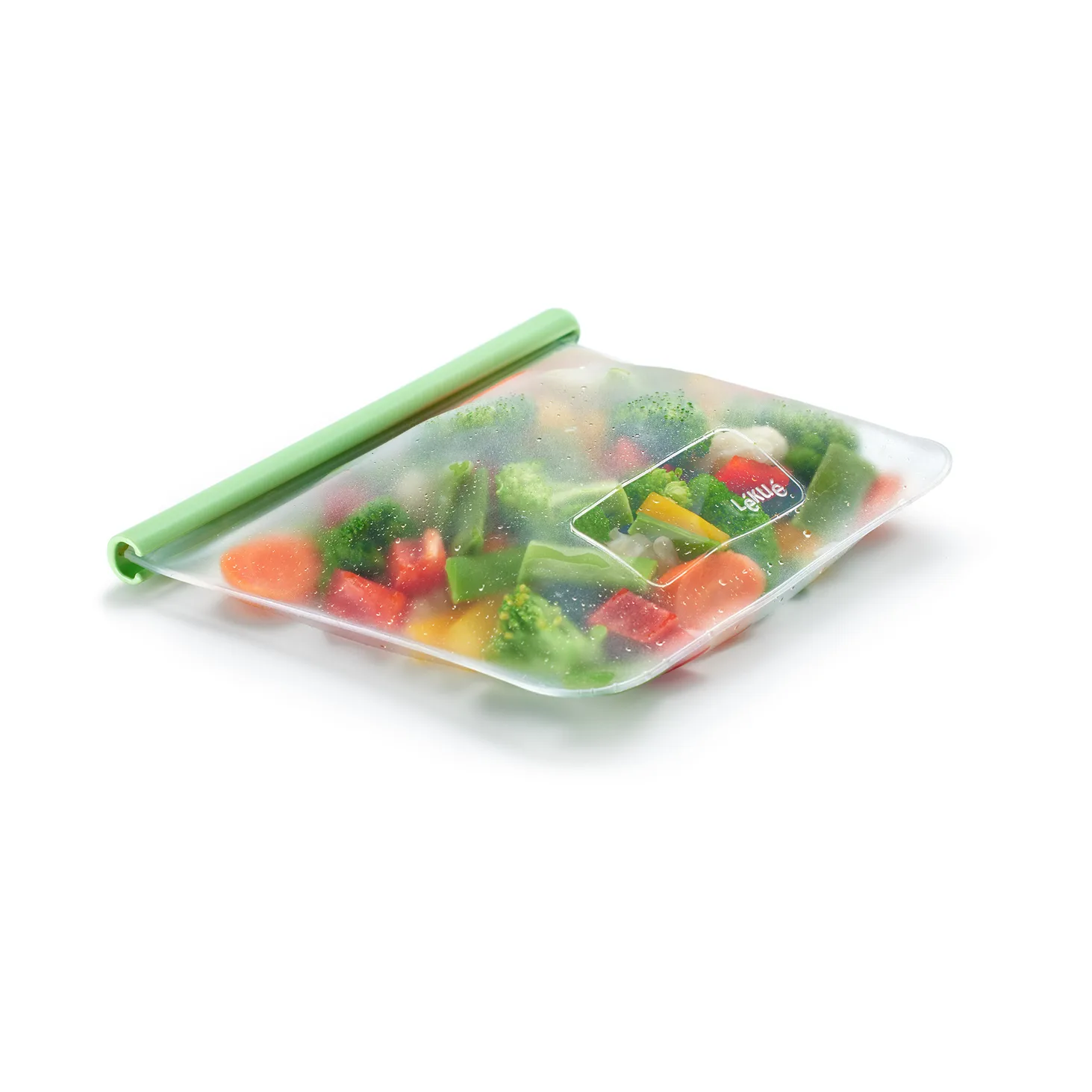 Lékué επίπεδη επαναχρησιμοποιήσιμη σακούλα πράσινη, M Lékué