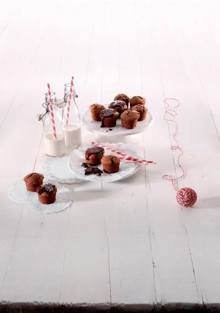 Lékué φόρμα σιλικόνης mini muffins 11 τεμάχια, Μάυρο Lékué