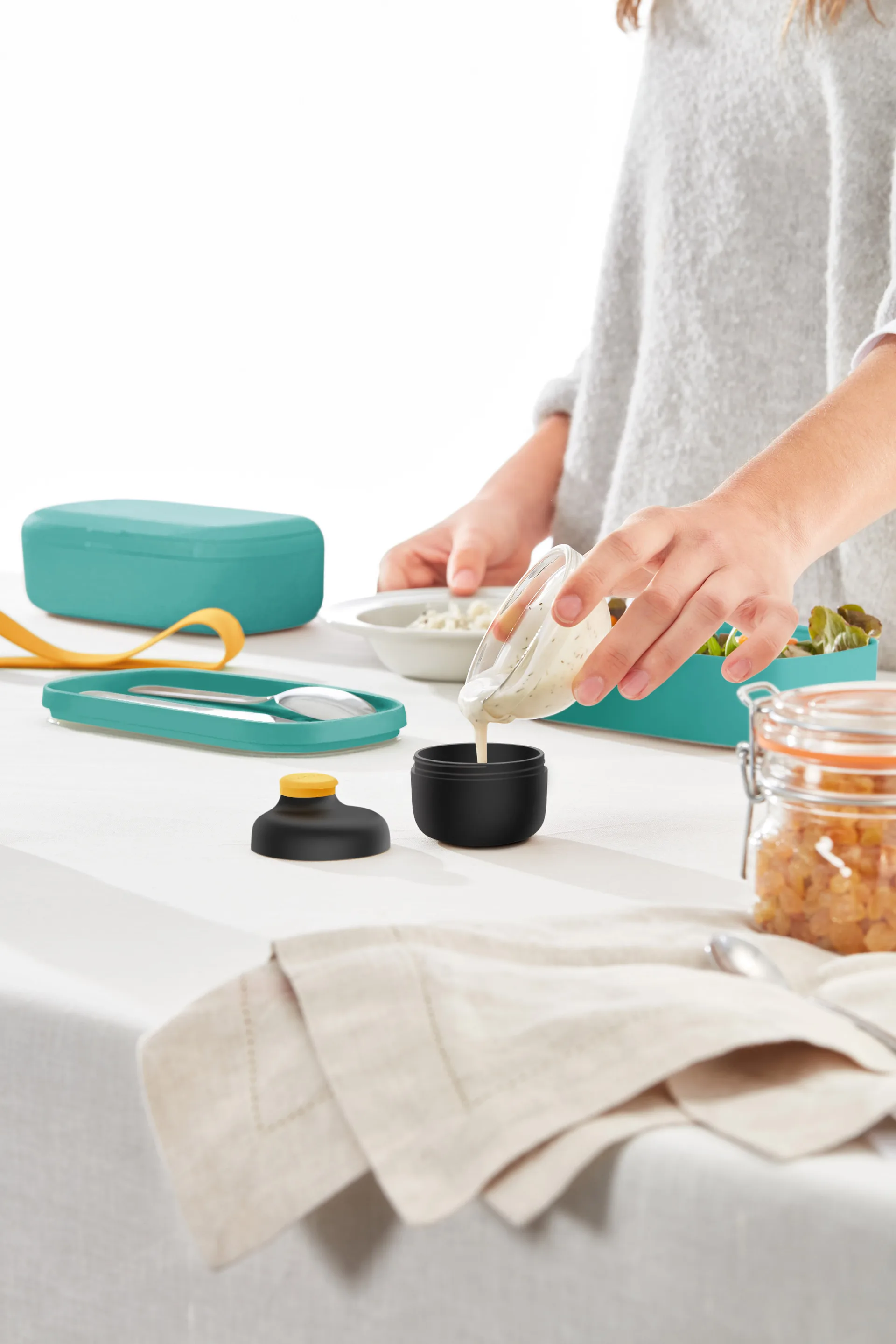 Lékué To Go δοχείο σάλτσας οικολογικό 50 ml, Black Lékué