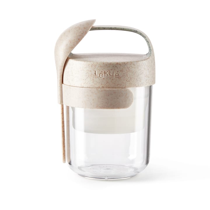 Lékué To Go δοχείο organic με κουτάλι μπεζ - 0,4 L - Lékué