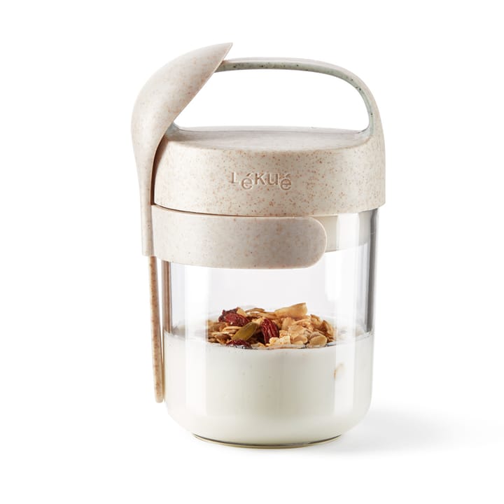 Lékué To Go δοχείο organic με κουτάλι μπεζ, 0,4 L Lékué