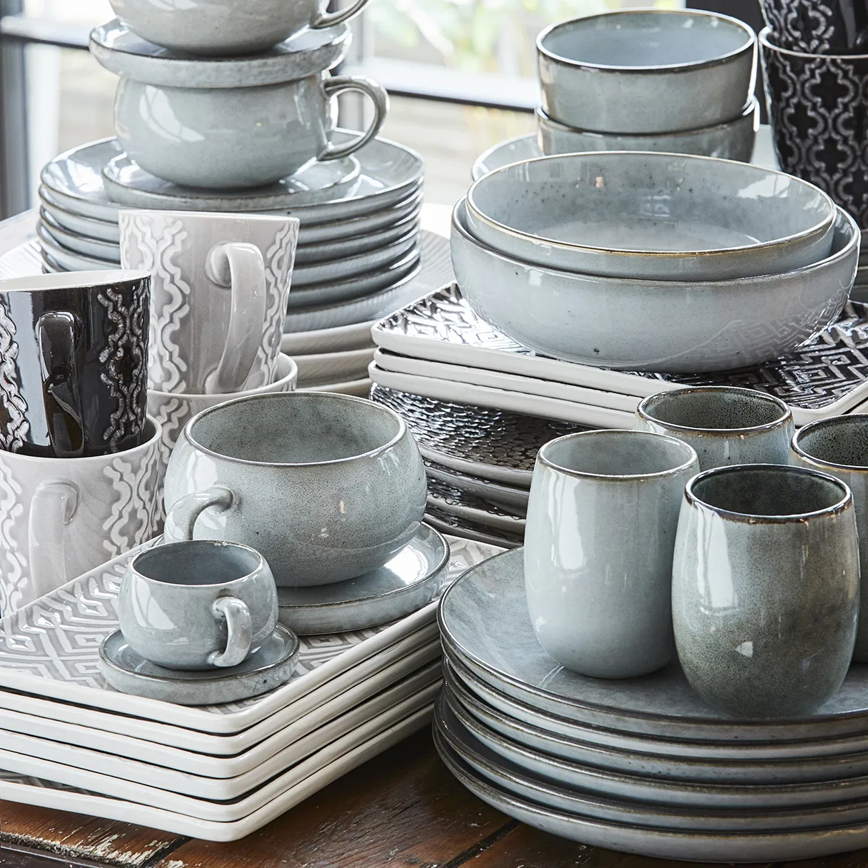 Amera φλιτζάνι εσπρέσο με πιατάκι, γκρι Lene Bjerre