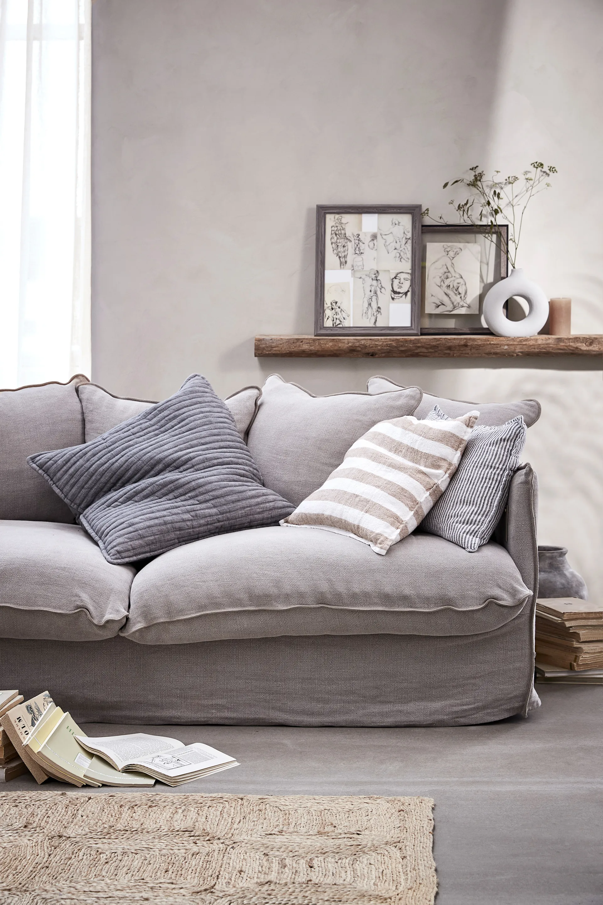 Lene Bjerre Rustic κερί golden brown Ø7,5 cm, 12,5 cm Lene Bjerre