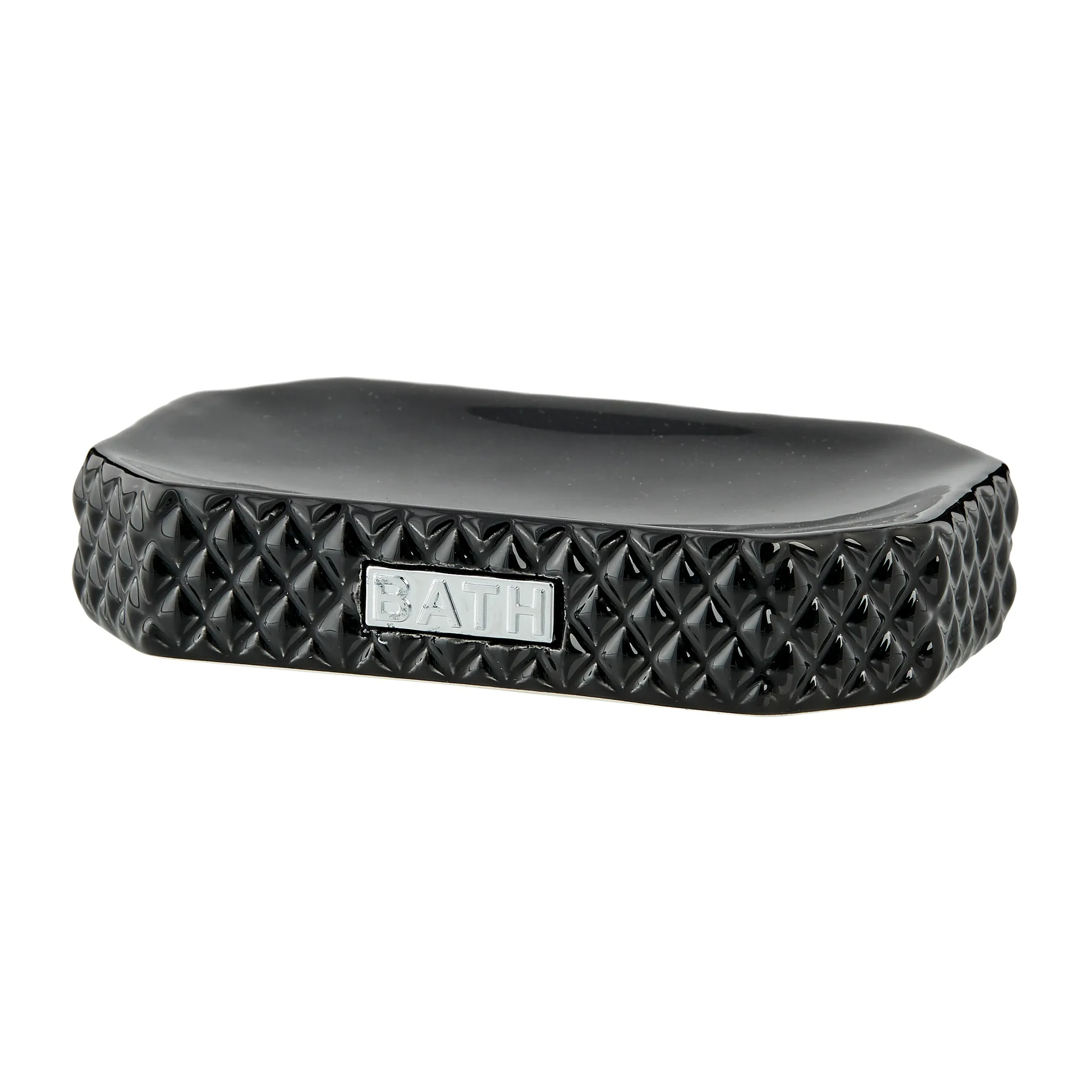 Marion σαπουνοθήκη 13,5x9 cm, Μαύρο-ασημί Lene Bjerre