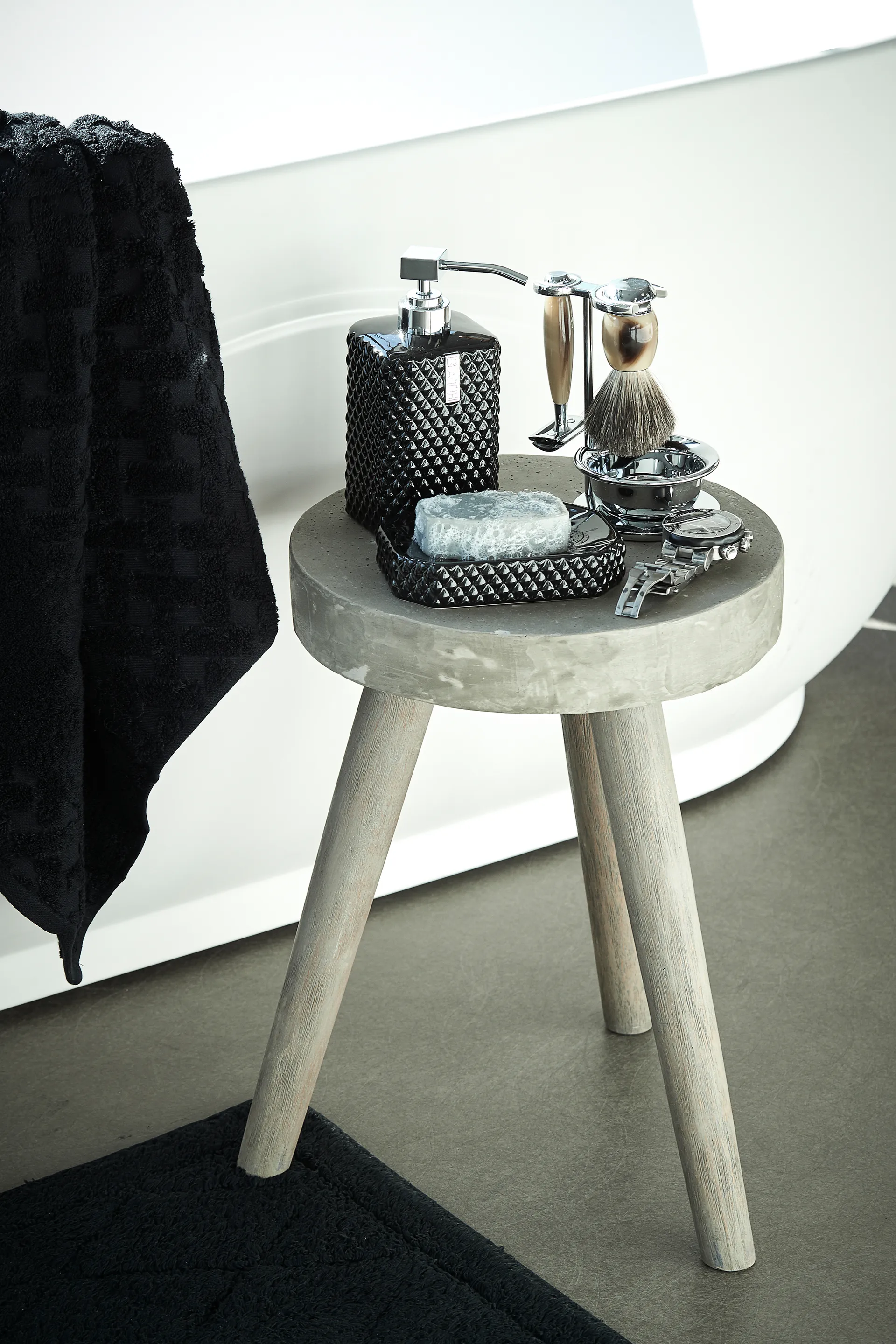 Marion σαπουνοθήκη 13,5x9 cm, Μαύρο-ασημί Lene Bjerre