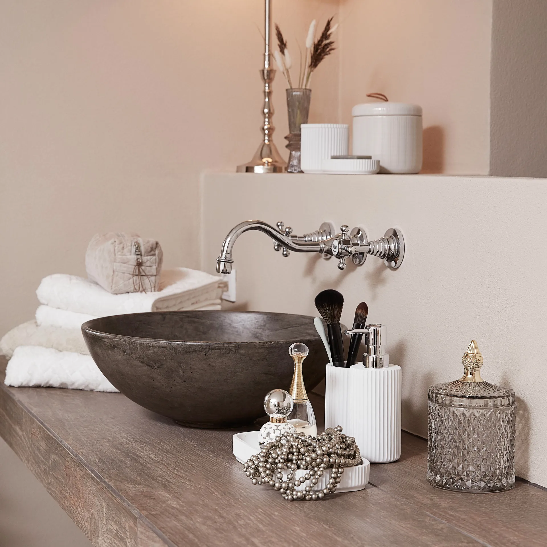 Miya βάζο αποθήκευσης 10.5 cm, Ανοιχτό γκρι Lene Bjerre