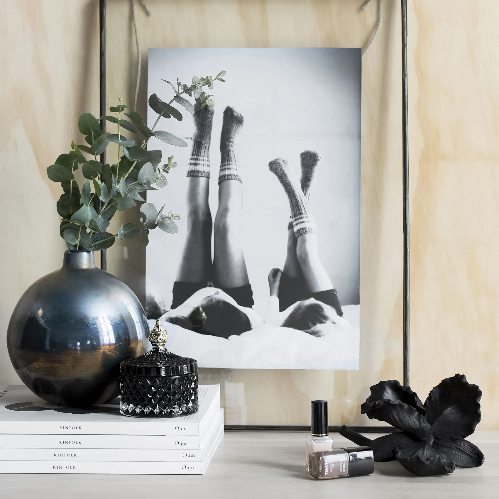 Miya βάζο αποθήκευσης 8.5cm, σκούρο γκρι/μαύρο Lene Bjerre